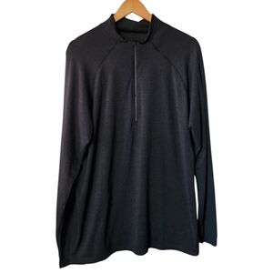 Lululemon Men's XL Metal Vent Tech Stretch Top 1/2 Zip Graphite Grey Black